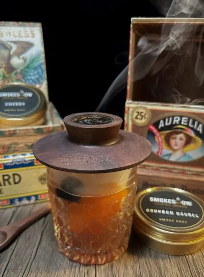 Smoked Old Fashioned drink