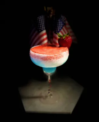 Red, White, and Blue Margaritas drink