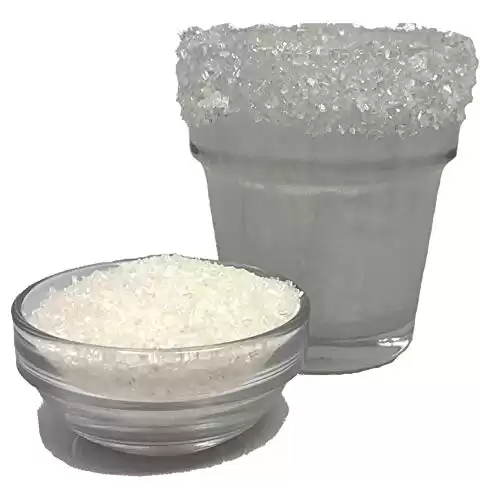 Snowy River Clear Cocktail Sugar - Kosher Certified Naturally Clear Cocktail Rimmer (8oz, Medium Crystal)