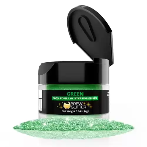 Bakell Green Brew Glitter (4g, 1x Jar) | Vibrance for a Refreshing Transformation in Your Beverages!