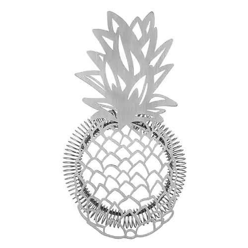 Bar Cocktail Strainer Hawthorne Strainer Stainless Steel with Pineapple Design