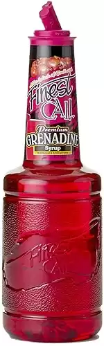 Finest Call Premium Grenadine Syrup Drink Mix, 1 Liter Bottle (33.8 Fl Oz), Individually Boxed