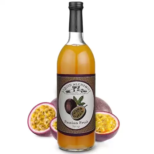 Liquid Alchemist Passion Fruit Syrup for Cocktails - Real Ingredients Make our Passion Fruit Puree for Cocktails the Perfect Margarita Mix - Our Non-GMO Passion Fruit Syrup for Drinks is Vegan (25 oz)